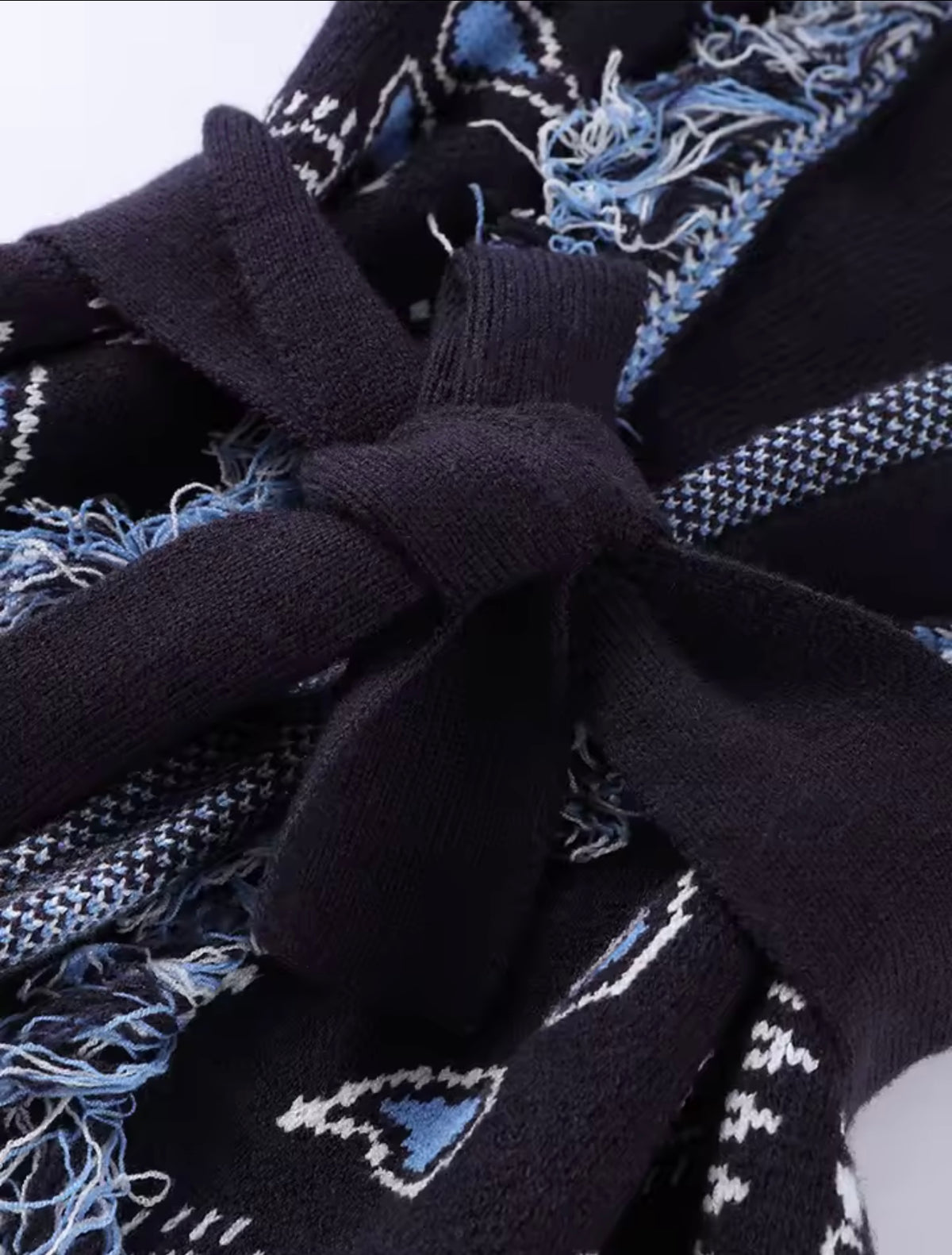 Bandana cardigan midnight blue