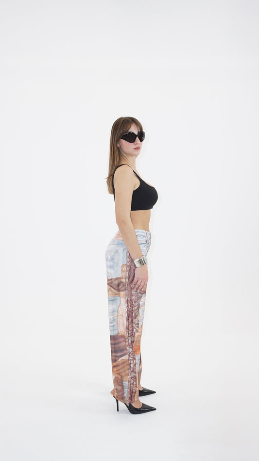 Collage patchwork denim