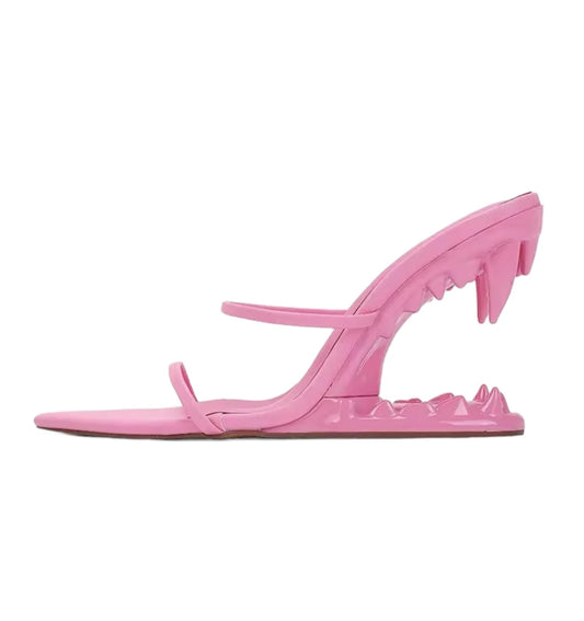 Pink shark heels