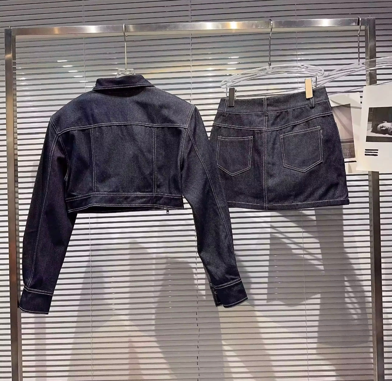Okatashu 2 piece denim set