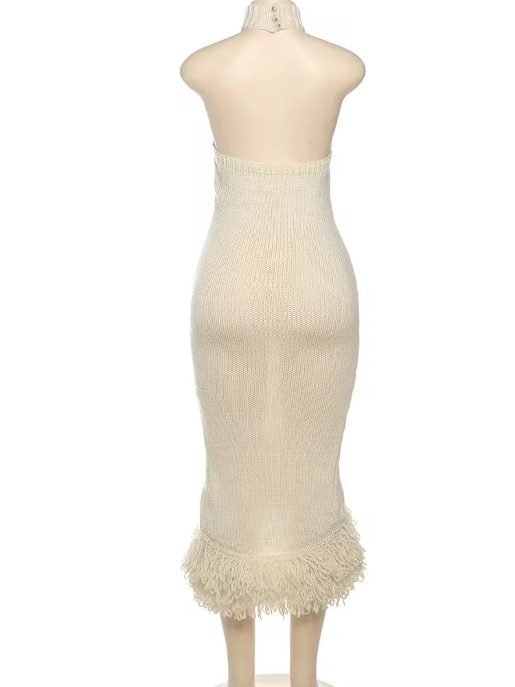 Ivory knit dress