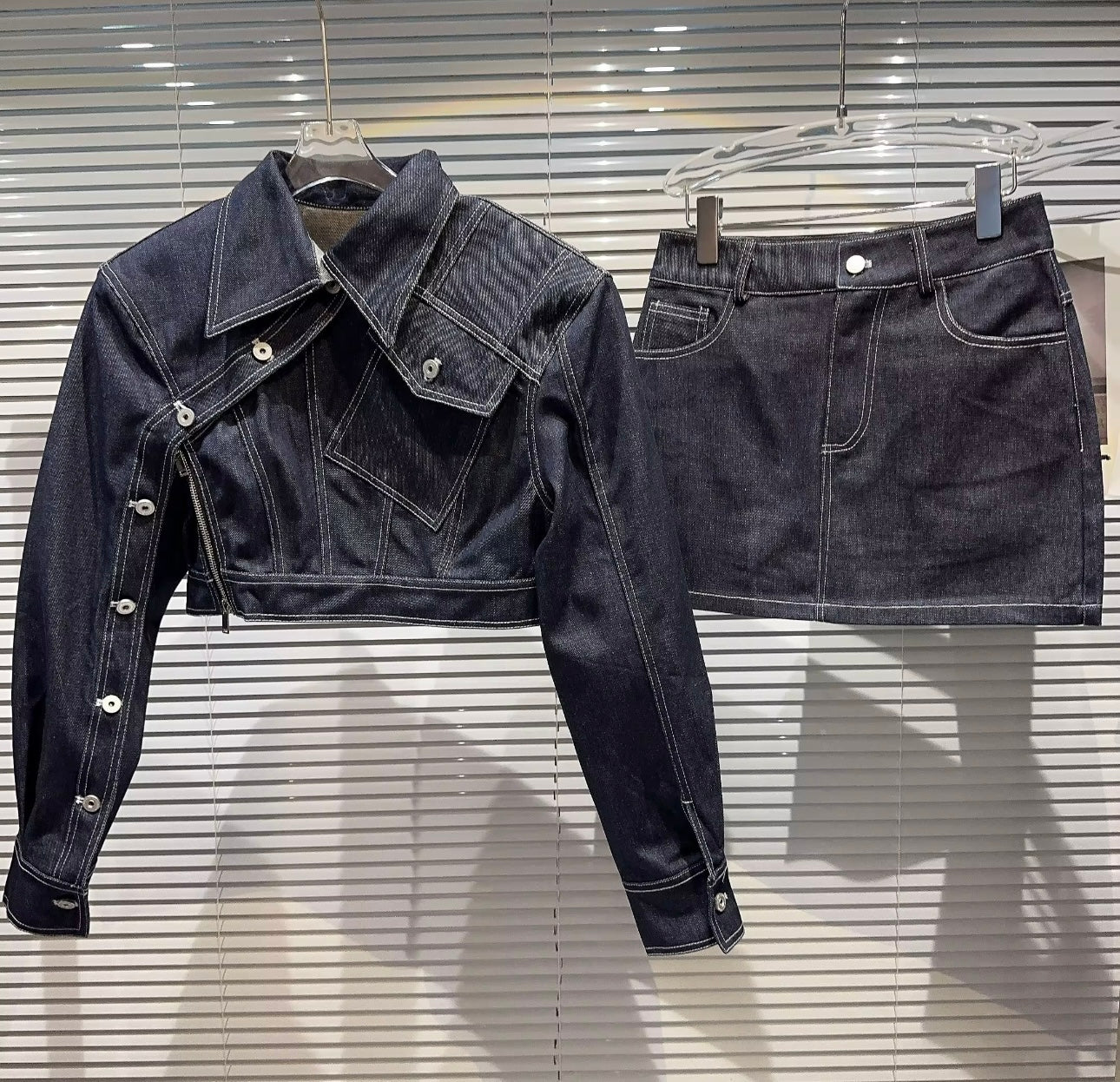 Okatashu 2 piece denim set
