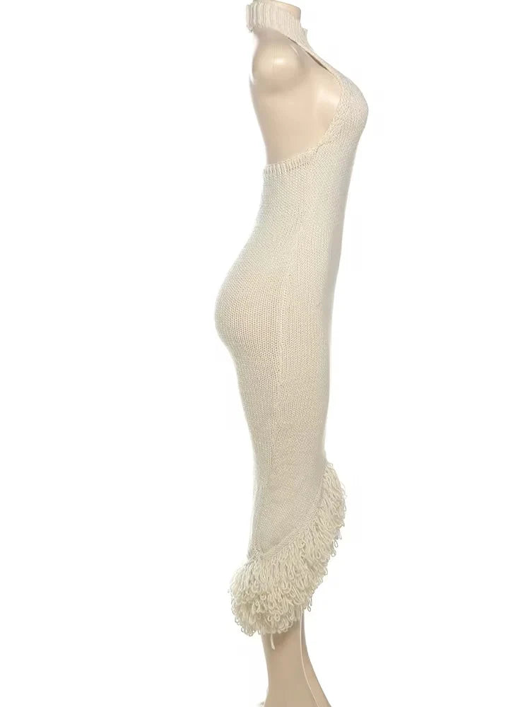 Ivory knit dress