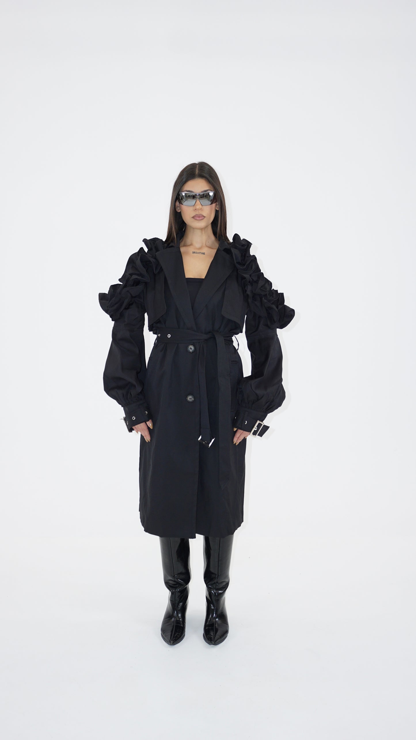Sculpted trench coat