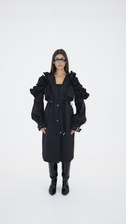 Sculpted trench coat