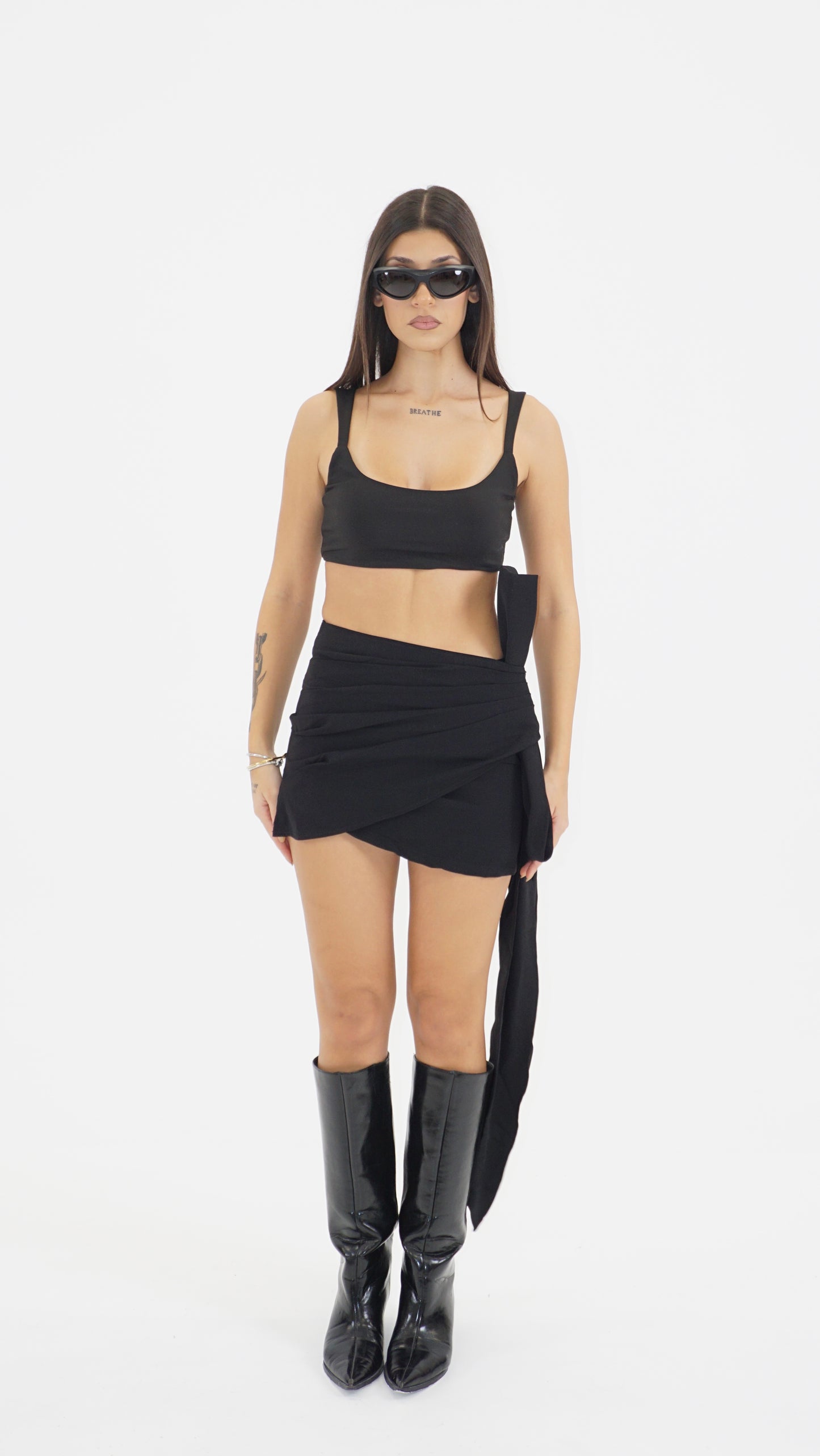 Infinite wrap mini skirt