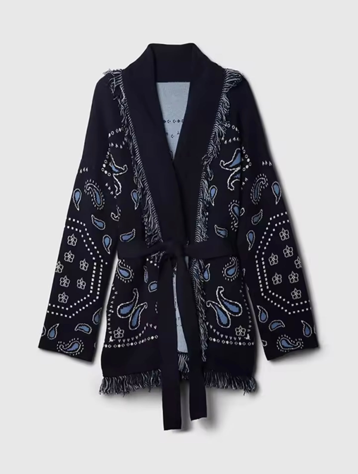 Bandana cardigan midnight blue
