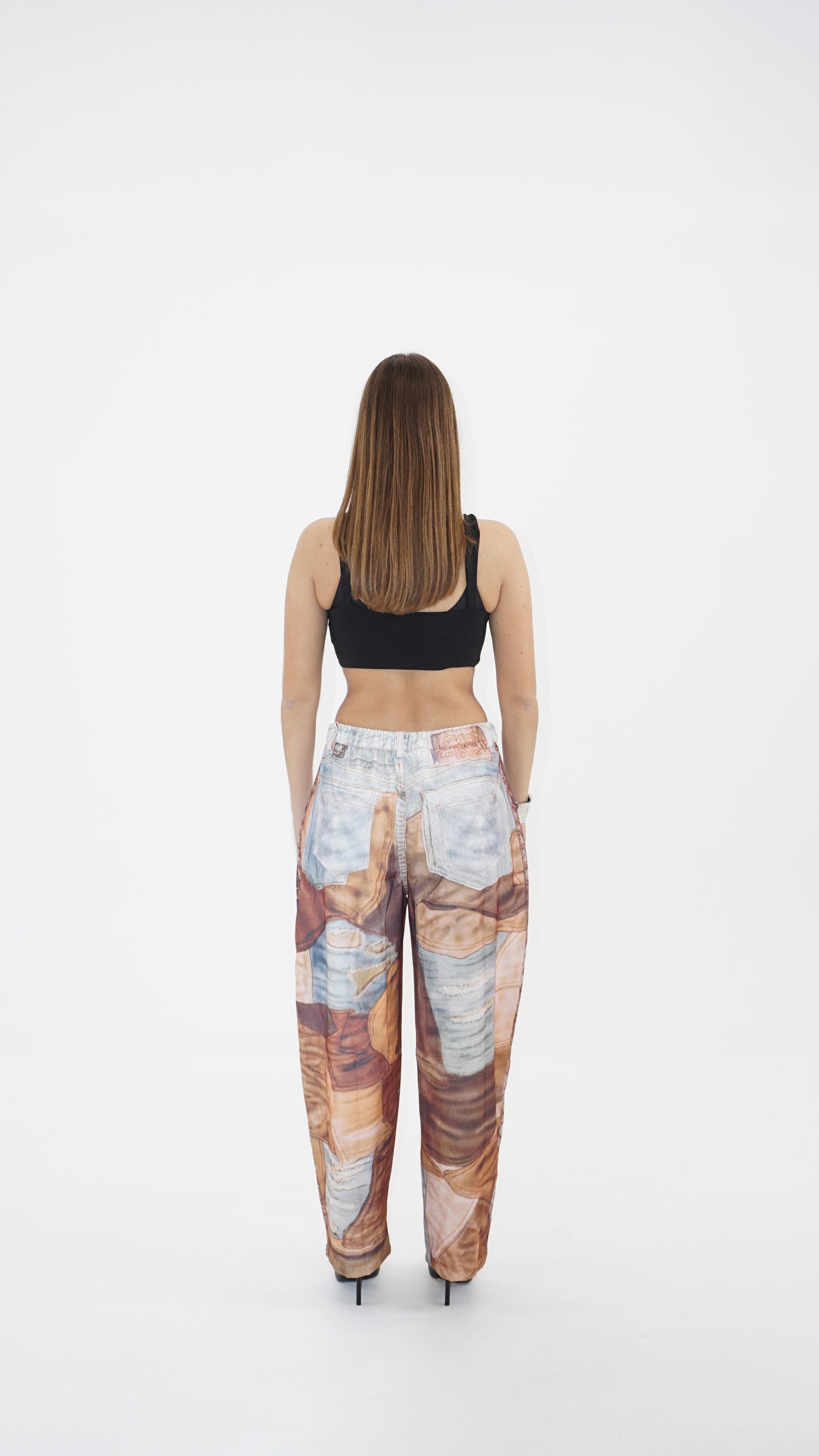 Collage patchwork denim