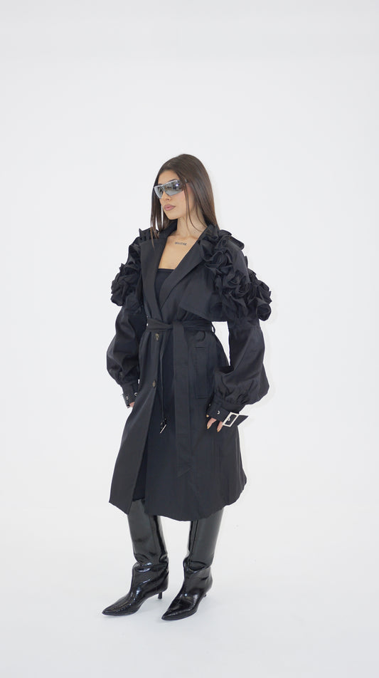 Sculpted trench coat