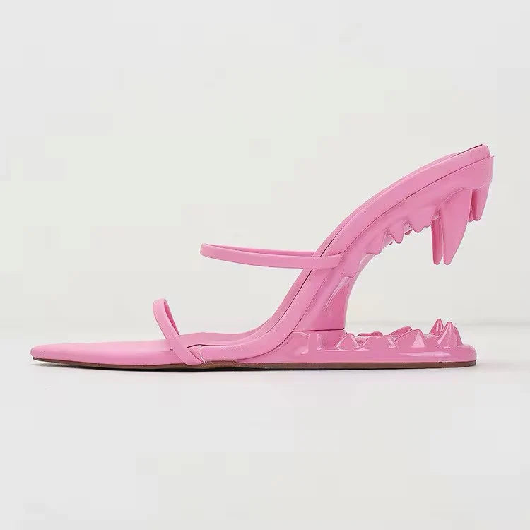 Pink shark heels