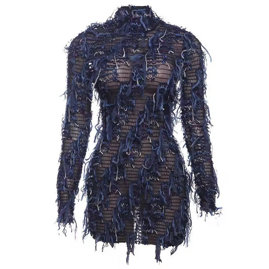 Organza blue dress