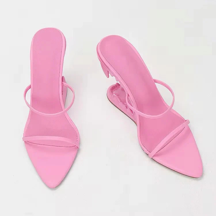 Pink shark heels